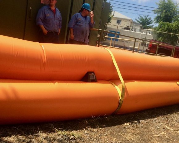 Are Tiger Dams the Answer for Roosevelt Island Flood Control? RIOC Explores Tiger Dam set up by ConEdison in Jamaica, Queens.